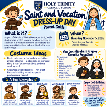 Holy Trinity Saints Dress-Up Day Guide