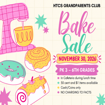 Pastel Grandparents Club Bake Sale Poster