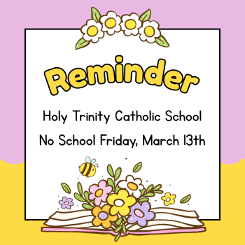 School Spring Break Reminder Classroom Announcement in Colorful Illustrative Style